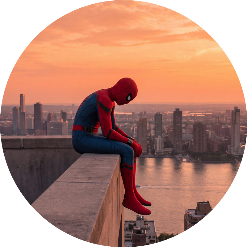 Spider-Man Sad Sunset PFP