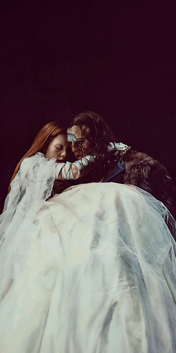 A dramatic and intimate moment featuring Elizabeth (Mia Goth) and the Creature (Jacob Elordi) from Guillermo del Toro's Frankenstein (2025). The image captures a complex blend of tenderness and gothic intensity, highlighted by the contrast of the ethereal white gown and the Creature's bandages. Perfect for fans of the film who appreciate its deep themes of connection, isolation, and tragic romance. | movie movie scene movies movie characters frankenstein movie character intense embrace A dramatic and intimate moment featuring Elizabeth (Mia Goth) and the Creature (Jacob Elordi) from Guillermo del Toro's Frankenstein (2025). The image captures a complex blend of tenderness and gothic intensity, highlighted by the contrast of the ethereal white gown and the Creature's bandages. Perfect for fans of the film who appreciate its deep themes of connection, isolation, and tragic romance.