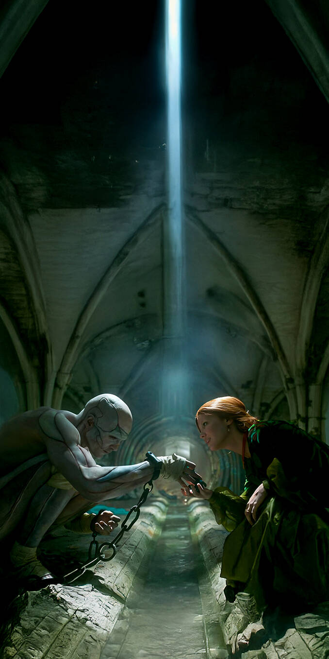 A tender and viral scene from Guillermo del Toro's Frankenstein (2025), where Elizabeth Lavenza (Mia Goth) shows empathy to the creature (Jacob Elordi) in his dungeon prison. This moment is a fan favorite for its emotional depth and gothic aesthetic, highlighting the film's focus on love and humanity. Perfect for fans of the movie, a dark aesthetic, and users who love atmospheric character designs. Works beautifully on iPhone, Android, and AMOLED displays. | movie gothic elizabeth movies movie characters frankenstein movie character Kindness creature A tender and viral scene from Guillermo del Toro's Frankenstein (2025), where Elizabeth Lavenza (Mia Goth) shows empathy to the creature (Jacob Elordi) in his dungeon prison. This moment is a fan favorite for its emotional depth and gothic aesthetic, highlighting the film's focus on love and humanity. Perfect for fans of the movie, a dark aesthetic, and users who love atmospheric character designs. Works beautifully on iPhone, Android, and AMOLED displays.
