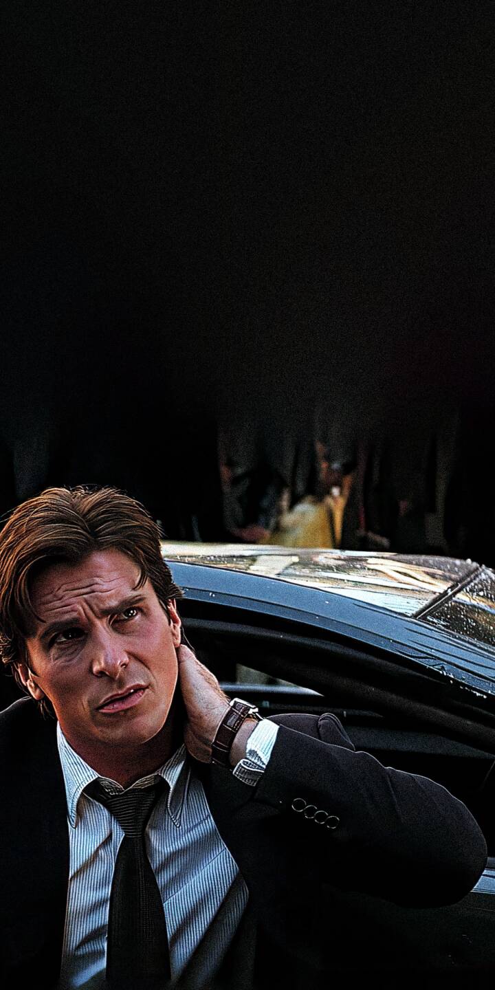 Get this Christian Bale 4K wallpaper for your iPhone, showcasing him in a dark suit, with a visible watch and a car's window covered in raindrops. This wallpaper is sure to look fantastic on your mobile device. | aesthetic movie dark night superhero actor batman shadow 4k goth iphone lamborghini american psycho luxury hd pc film wallpaper cars christian bale movies dark knight mobile the dark knight moody 4k wallpaper hd wallpaper bruce wayne fanart dark aesthetic trending gotham city Nolanverse Batman Begins Billionaire Aesthetic suits 4K Desktop male lead background cinematic Get this Christian Bale 4K wallpaper for your iPhone, showcasing him in a dark suit, with a visible watch and a car's window covered in raindrops. This wallpaper is sure to look fantastic on your mobile device.