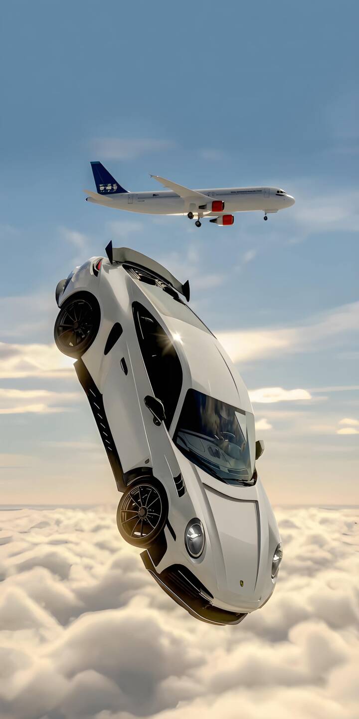 This high-octane 4K wallpaper features a white Porsche 911 GT2 RS descending through a sea of clouds beneath a commercial airliner. Designed for iPhone, the aesthetic wallpapers style captures a surreal, cinematic atmosphere with bright midday lighting and soft cloud textures. | car sports car sky vehicle iphone clouds airplane mobile aerial view lock screen white car aircraft 4k wallpaper hd wallpaper surreal home screen automotive art high resolution transport aviation porsche 911 gt2 rs car enthusiasts white supercar background cinematic aesthetic wallpapers falling car This high-octane 4K wallpaper features a white Porsche 911 GT2 RS descending through a sea of clouds beneath a commercial airliner. Designed for iPhone, the aesthetic wallpapers style captures a surreal, cinematic atmosphere with bright midday lighting and soft cloud textures.