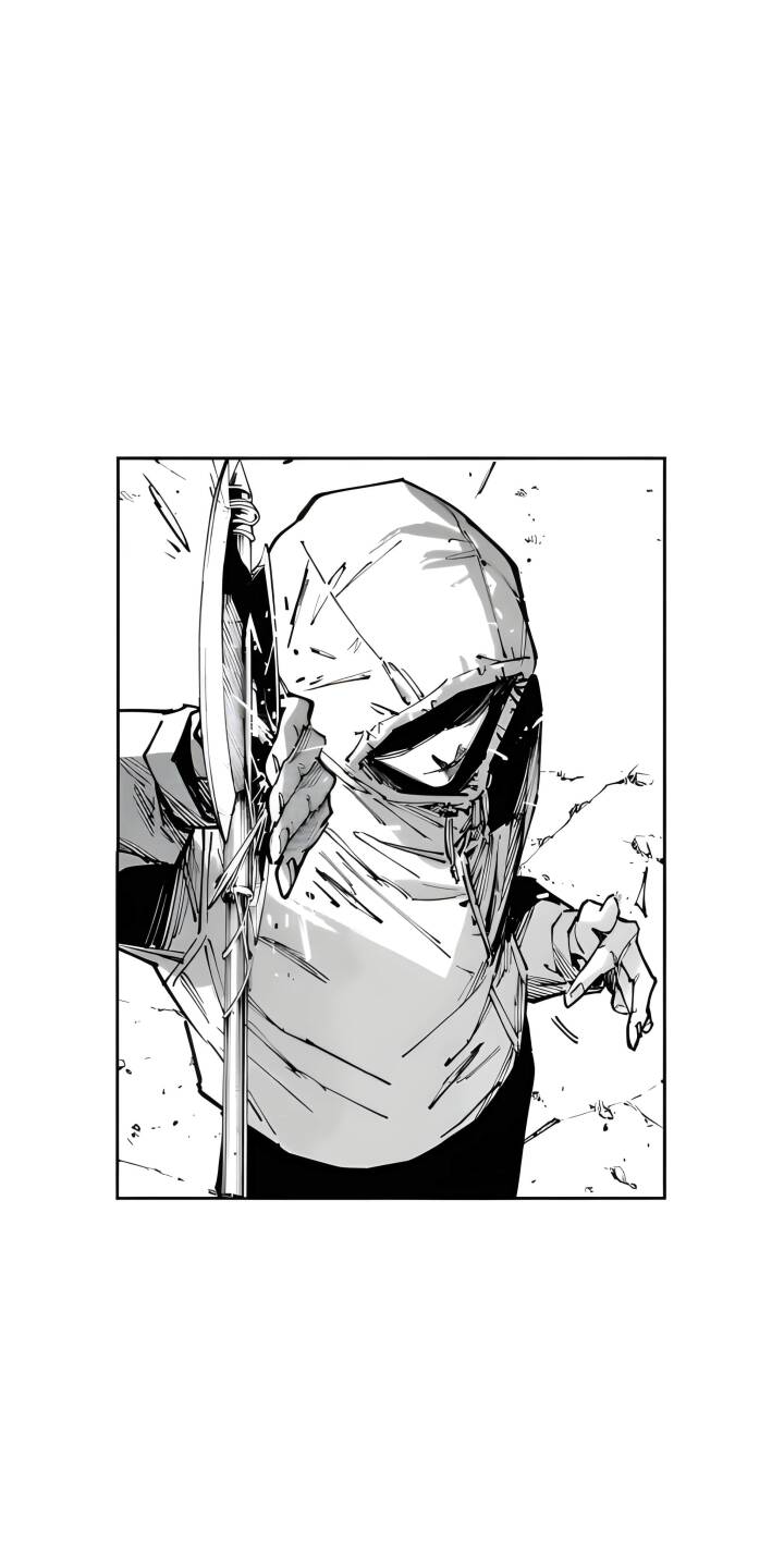 Download this cool Hooded Warrior 4K wallpaper for your iPhone, showcasing a figure with a mask, poised with a gleaming polearm and a white hood. This stunning wallpaper captures the monochromatic manga style, perfect for your mobile device. | warrior mask anime manga iphone mobile 4k wallpaper hd wallpaper monochromatic hooded figure hooded warrior polearm Download this cool Hooded Warrior 4K wallpaper for your iPhone, showcasing a figure with a mask, poised with a gleaming polearm and a white hood. This stunning wallpaper captures the monochromatic manga style, perfect for your mobile device.