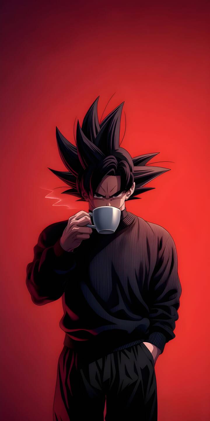 Get this Goku Black 4K wallpaper for your iPhone, featuring a unique twist on the iconic character. This wallpaper showcases Goku sipping coffee with steam rising, all against a vivid red backdrop. | anime dragonball iphone goku coffee mobile 4k wallpaper hd wallpaper super saiyan goku black dragon ball saiyan Get this Goku Black 4K wallpaper for your iPhone, featuring a unique twist on the iconic character. This wallpaper showcases Goku sipping coffee with steam rising, all against a vivid red backdrop.