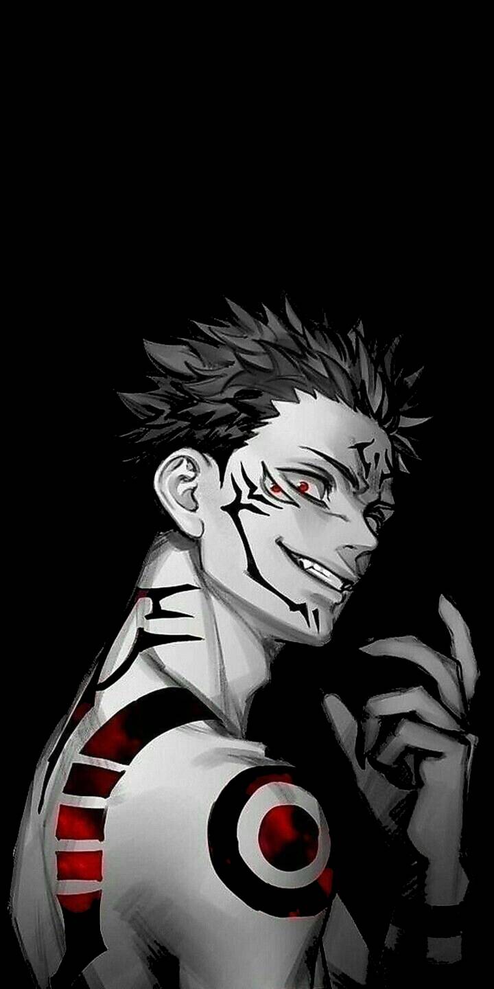 Get this Sukuna 4K wallpaper for your iPhone, featuring striking red eyes and tribal markings against a stark black background. This wallpaper showcases sharp teeth and a distinctive collar design. | anime manga iphone sukuna red eyes curse mobile 4k wallpaper hd wallpaper king of curses jujutsu kaisen tribal markings Get this Sukuna 4K wallpaper for your iPhone, featuring striking red eyes and tribal markings against a stark black background. This wallpaper showcases sharp teeth and a distinctive collar design.
