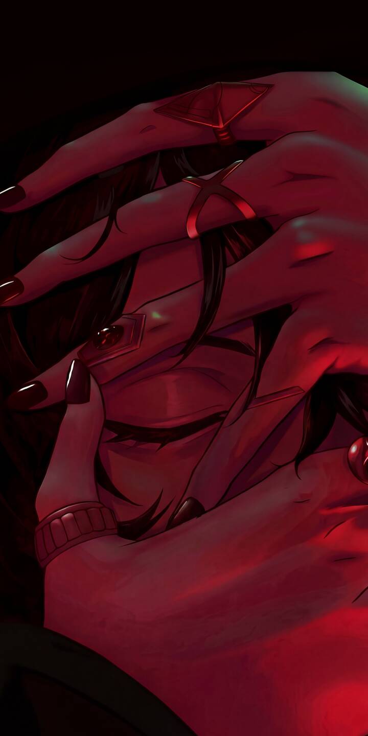 Immerse your iPhone with this captivating 4K wallpaper featuring a mysterious girl bathed in a dramatic red glow, her hands adorned with unique rings obscuring her face. This stunning wallpaper captures an intense, dark aesthetic, perfect for personalizing your mobile device. | aesthetic iphone hands rings anime girl mobile moody 4k wallpaper hd wallpaper dark aesthetic red glow mysterious girl Immerse your iPhone with this captivating 4K wallpaper featuring a mysterious girl bathed in a dramatic red glow, her hands adorned with unique rings obscuring her face. This stunning wallpaper captures an intense, dark aesthetic, perfect for personalizing your mobile device.