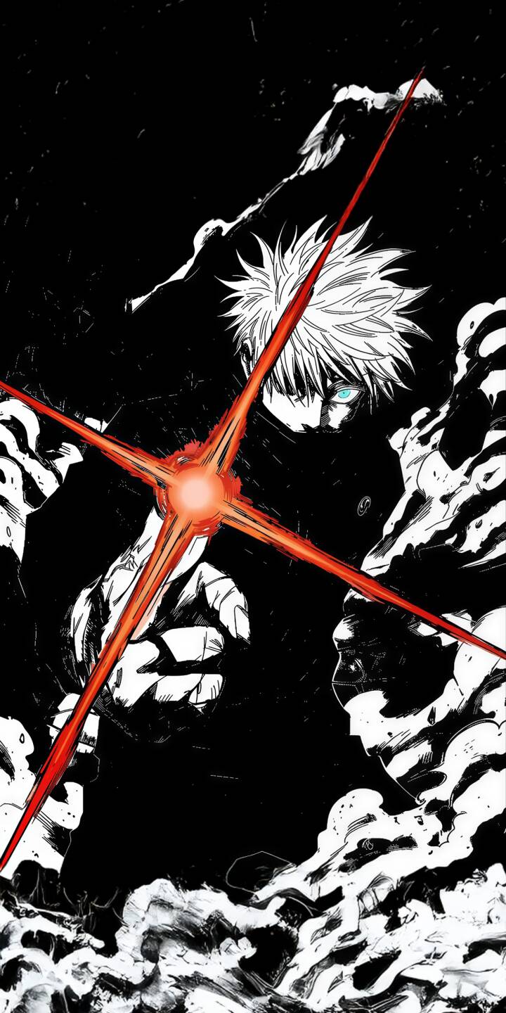 Elevate your device with this striking Gojo Satoru 4K wallpaper, perfect for iPhone. This powerful wallpaper captures Gojo with his iconic white spiky hair, intense blue eyes, and a dynamic red energy blast against a dark, dramatic backdrop. | aesthetic anime manga iphone mobile 4k wallpaper hd wallpaper red energy gojo satoru jujutsu kaisen satoru gojo jjk Elevate your device with this striking Gojo Satoru 4K wallpaper, perfect for iPhone. This powerful wallpaper captures Gojo with his iconic white spiky hair, intense blue eyes, and a dynamic red energy blast against a dark, dramatic backdrop.
