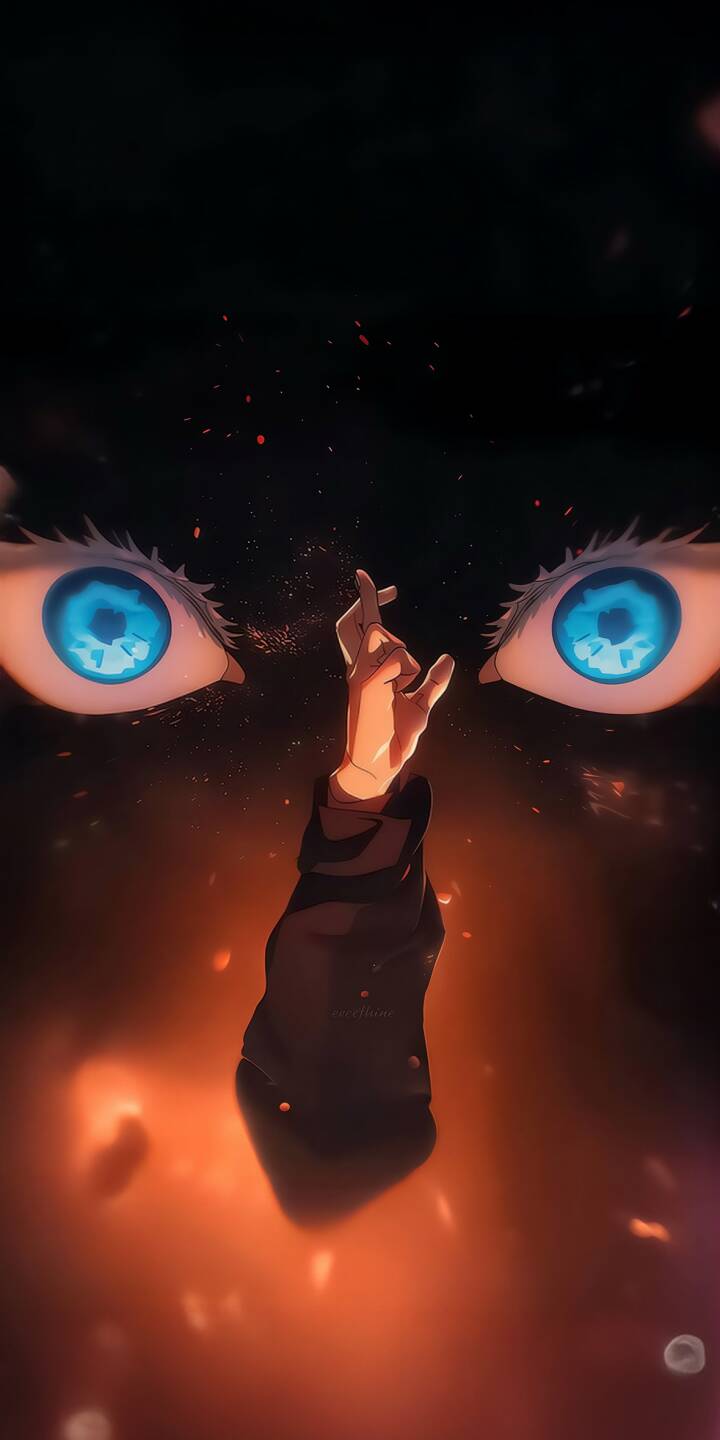 Transform your iPhone with this stunning 4K wallpaper featuring intense glowing blue eyes and a symbolic reaching hand emerging from a fiery, ember-filled background. This captivating digital art wallpaper creates a mysterious and powerful aesthetic for any device. | iphone mobile anime eyes 4k wallpaper hd wallpaper mysterious abstract art fiery background embers dark fantasy glowing blue eyes reaching hand Transform your iPhone with this stunning 4K wallpaper featuring intense glowing blue eyes and a symbolic reaching hand emerging from a fiery, ember-filled background. This captivating digital art wallpaper creates a mysterious and powerful aesthetic for any device.