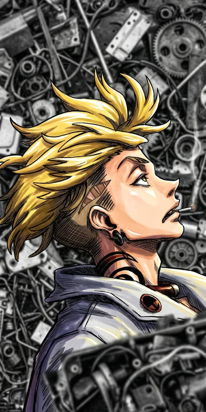 Dive into the gritty world of Tokyo Revengers with this stunning Kakucho Hitto 4K wallpaper, perfect for your iPhone. Featuring Kakucho with his iconic spiky blonde hair, a cigarette, and intricate neck tattoos against a detailed mechanical background, this wallpaper brings a dynamic edge to your screen. | anime manga iphone smoking mobile 4k wallpaper hd wallpaper blonde hair tokyo revengers kakucho hitto mechanical background Dive into the gritty world of Tokyo Revengers with this stunning Kakucho Hitto 4K wallpaper, perfect for your iPhone. Featuring Kakucho with his iconic spiky blonde hair, a cigarette, and intricate neck tattoos against a detailed mechanical background, this wallpaper brings a dynamic edge to your screen.