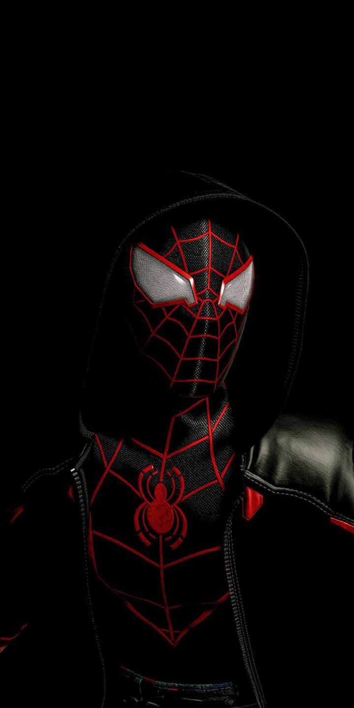 Elevate your iPhone screen with this stunning Miles Morales Spider-Man 4K wallpaper, featuring the hero in his iconic black and red suit with intricate web patterns and bright white eye lenses against a dark, dramatic background. This high-resolution wallpaper perfectly captures the sleek, modern aesthetic of Miles, making it an ideal choice for any fan. | superhero marvel spiderman iphone gaming black suit miles morales mobile 4k wallpaper hd wallpaper spider-man red webs Elevate your iPhone screen with this stunning Miles Morales Spider-Man 4K wallpaper, featuring the hero in his iconic black and red suit with intricate web patterns and bright white eye lenses against a dark, dramatic background. This high-resolution wallpaper perfectly captures the sleek, modern aesthetic of Miles, making it an ideal choice for any fan.