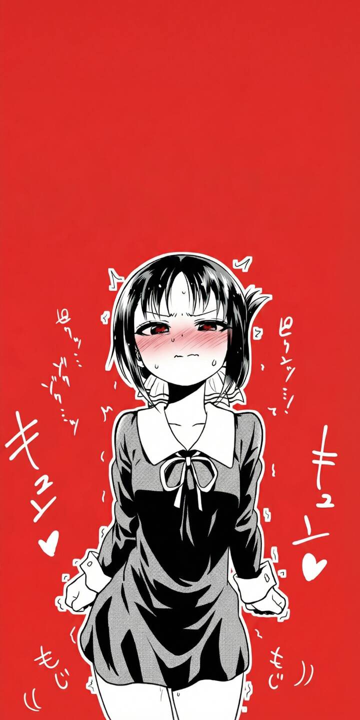 Elevate your iPhone screen with this stunning Kaguya Shinomiya 4K wallpaper, featuring her iconic blushing expression and elegant black dress against a vibrant red background with subtle manga effects. This premium wallpaper perfectly captures her shy charm, making it an essential download for any fan. | iphone anime girl blushing mobile 4k wallpaper hd wallpaper red background anime wallpaper manga style cute anime kaguya shinomiya kaguya-sama Elevate your iPhone screen with this stunning Kaguya Shinomiya 4K wallpaper, featuring her iconic blushing expression and elegant black dress against a vibrant red background with subtle manga effects. This premium wallpaper perfectly captures her shy charm, making it an essential download for any fan.