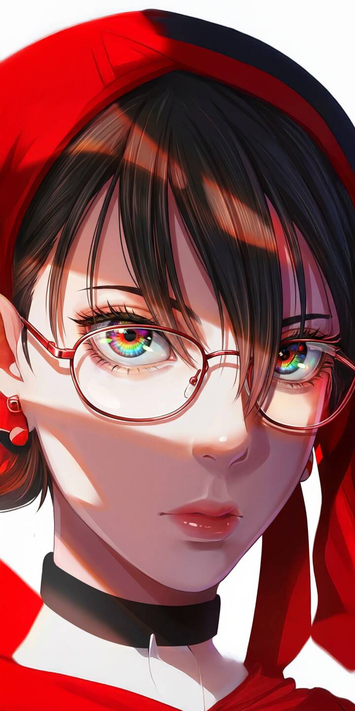 Elevate your iPhone screen with this stunning 4K anime girl wallpaper, featuring captivating rainbow eyes, stylish red glasses, and a vibrant red hood. This unique wallpaper perfectly blends detail and artistry, making it an ideal choice for personalizing your device. | aesthetic iphone character cool wallpaper anime girl mobile 4k wallpaper hd wallpaper manga art red hood red glasses rainbow eyes Elevate your iPhone screen with this stunning 4K anime girl wallpaper, featuring captivating rainbow eyes, stylish red glasses, and a vibrant red hood. This unique wallpaper perfectly blends detail and artistry, making it an ideal choice for personalizing your device.