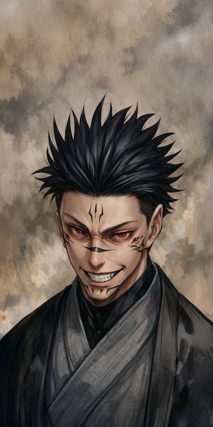 Enhance your iPhone screen with this striking Sukuna 4K wallpaper, featuring his menacing grin, sharp red eyes, and distinctive facial markings. This high-resolution wallpaper captures the King of Curses in stunning detail, perfect for fans. | dark anime iphone villain sukuna mobile ryomen sukuna 4k wallpaper hd wallpaper fanart menacing jujutsu kaisen Enhance your iPhone screen with this striking Sukuna 4K wallpaper, featuring his menacing grin, sharp red eyes, and distinctive facial markings. This high-resolution wallpaper captures the King of Curses in stunning detail, perfect for fans.