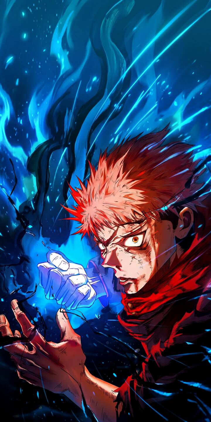 Elevate your iPhone with this stunning Yuji Itadori 4K wallpaper, featuring his intense expression, dynamic blue cursed energy radiating from his clenched fist, and vibrant red hair against a dark, energetic background. This high-resolution wallpaper captures the raw power of Yuji Itadori, making it an essential download for any fan. | anime manga iphone mobile 4k wallpaper hd wallpaper anime wallpaper blue energy itadori jujutsu kaisen yuji itadori cursed energy Elevate your iPhone with this stunning Yuji Itadori 4K wallpaper, featuring his intense expression, dynamic blue cursed energy radiating from his clenched fist, and vibrant red hair against a dark, energetic background. This high-resolution wallpaper captures the raw power of Yuji Itadori, making it an essential download for any fan.