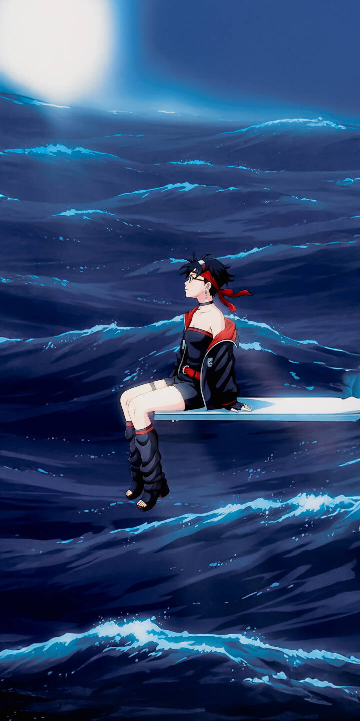 Elevate your iPhone with this stunning Anime Girl Moon Ocean 4K wallpaper, featuring a girl with stylish glasses and red accents seated calmly above a vast, moonlit dark blue ocean with shimmering waves. This captivating wallpaper is perfect for personalizing your device with a serene and artistic touch. | aesthetic iphone anime girl dark blue mobile 4k wallpaper hd wallpaper night scene moonlit ocean serene glowing waves manga girl Elevate your iPhone with this stunning Anime Girl Moon Ocean 4K wallpaper, featuring a girl with stylish glasses and red accents seated calmly above a vast, moonlit dark blue ocean with shimmering waves. This captivating wallpaper is perfect for personalizing your device with a serene and artistic touch.