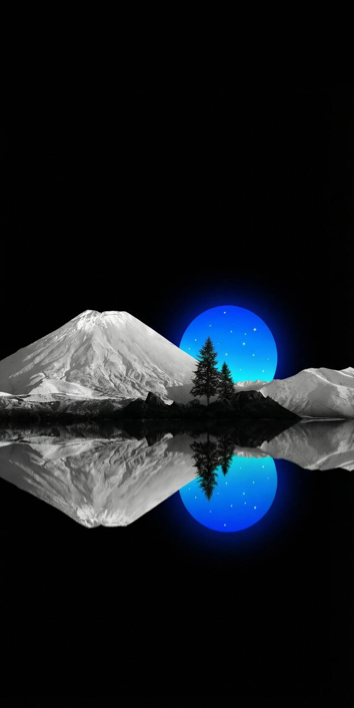 Elevate your iPhone screen with this stunning Minimalist Mountain Lake Blue Moon 4K wallpaper, featuring a serene landscape with snow-capped peaks, evergreen trees, and a captivating glowing blue moon perfectly reflected in tranquil waters. This vibrant wallpaper captures a beautiful, stark contrast, creating a truly unique visual experience for your device. | aesthetic reflection mountain lake iphone nature mobile blue moon 4k wallpaper hd wallpaper night scene minimalist landscape minimalist mountain lake blue moon Elevate your iPhone screen with this stunning Minimalist Mountain Lake Blue Moon 4K wallpaper, featuring a serene landscape with snow-capped peaks, evergreen trees, and a captivating glowing blue moon perfectly reflected in tranquil waters. This vibrant wallpaper captures a beautiful, stark contrast, creating a truly unique visual experience for your device.