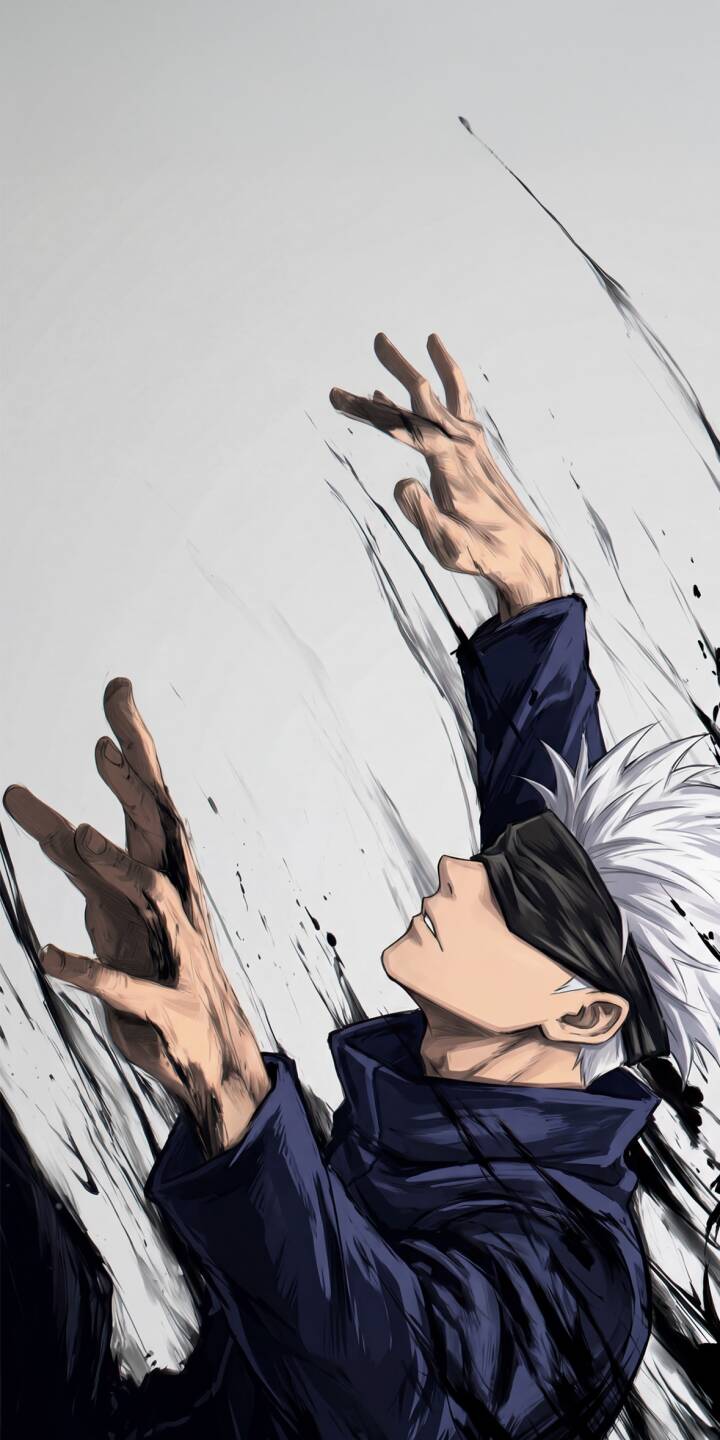 Transform your iPhone screen with this stunning Satoru Gojo 4K wallpaper, featuring the powerful sorcerer with his iconic blindfold and white hair, hands raised amidst dynamic black ink streaks. This captivating wallpaper is perfect for fans looking to personalize their device with a high-resolution image. | anime manga iphone gojo white hair mobile 4k wallpaper hd wallpaper sorcerer blindfold jujutsu kaisen satoru gojo Transform your iPhone screen with this stunning Satoru Gojo 4K wallpaper, featuring the powerful sorcerer with his iconic blindfold and white hair, hands raised amidst dynamic black ink streaks. This captivating wallpaper is perfect for fans looking to personalize their device with a high-resolution image.