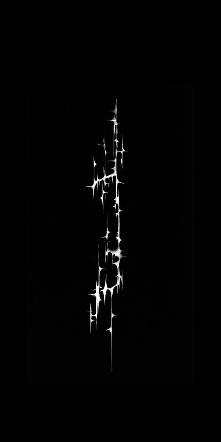 Enhance your iPhone screen with this striking Abstract Sparkle Black 4K wallpaper, featuring a brilliant white vertical pattern with star-like protrusions against a deep black background. This minimalist yet captivating wallpaper will add a unique touch to your device. | aesthetic iphone minimalist mobile 4k wallpaper hd wallpaper black wallpaper dark mode white light vertical line abstract sparkle sparkle effect Enhance your iPhone screen with this striking Abstract Sparkle Black 4K wallpaper, featuring a brilliant white vertical pattern with star-like protrusions against a deep black background. This minimalist yet captivating wallpaper will add a unique touch to your device.