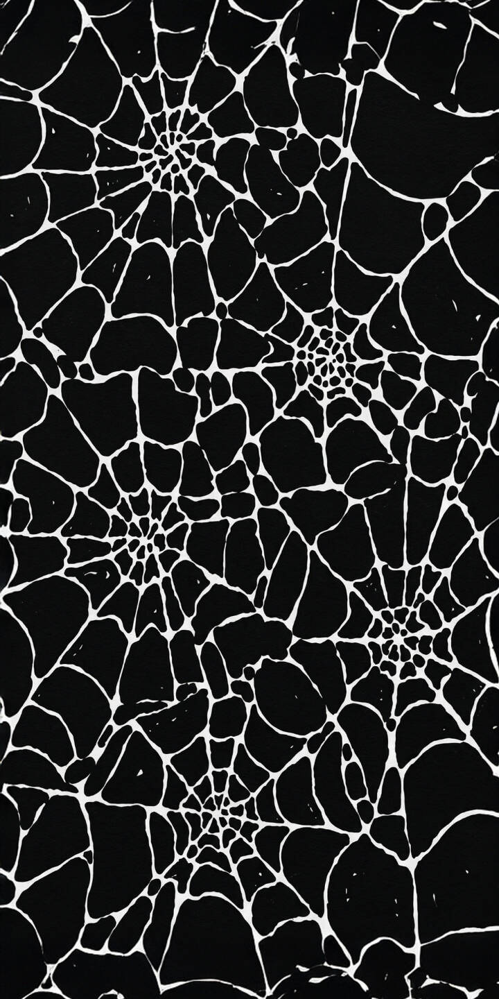 Immerse your screen in the captivating black and white design of this Stylized Spider Web Pattern 4K wallpaper. Featuring intricate, irregular white lines forming multiple organic web centers on a deep black background, this unique wallpaper is perfect for personalizing your iPhone. | dark halloween gothic iphone abstract black and white mobile 4k wallpaper hd wallpaper spider web stylized web pattern Immerse your screen in the captivating black and white design of this Stylized Spider Web Pattern 4K wallpaper. Featuring intricate, irregular white lines forming multiple organic web centers on a deep black background, this unique wallpaper is perfect for personalizing your iPhone.