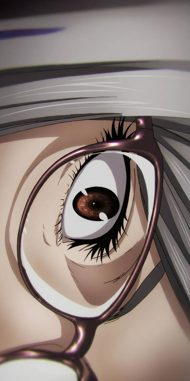 Immerse yourself in the captivating detail of this Anime Girl Eye wallpaper, presented in stunning 4K resolution. This high-quality wallpaper, perfect for your iPhone, showcases a mesmerizing brown eye peering through stylish reddish-brown glasses, framed by delicate eyelashes and light grey hair. | aesthetic iphone anime girl mobile 4k wallpaper hd wallpaper detailed anime glasses vertical wallpaper anime eye glasses girl brown eye Immerse yourself in the captivating detail of this Anime Girl Eye wallpaper, presented in stunning 4K resolution. This high-quality wallpaper, perfect for your iPhone, showcases a mesmerizing brown eye peering through stylish reddish-brown glasses, framed by delicate eyelashes and light grey hair.