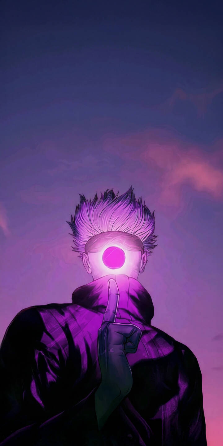 Transform your iPhone with this stunning Gojo Satoru 4K wallpaper, featuring the iconic sorcerer from behind with a glowing pink infinity circle and his signature finger pose against a vibrant purple and pink sky. This captivating wallpaper is perfect for fans looking to personalize their device with a touch of Jujutsu Kaisen's mystic allure. | aesthetic purple anime iphone gojo infinity mobile 4k wallpaper hd wallpaper sorcerer gojo satoru jujutsu kaisen Transform your iPhone with this stunning Gojo Satoru 4K wallpaper, featuring the iconic sorcerer from behind with a glowing pink infinity circle and his signature finger pose against a vibrant purple and pink sky. This captivating wallpaper is perfect for fans looking to personalize their device with a touch of Jujutsu Kaisen's mystic allure.
