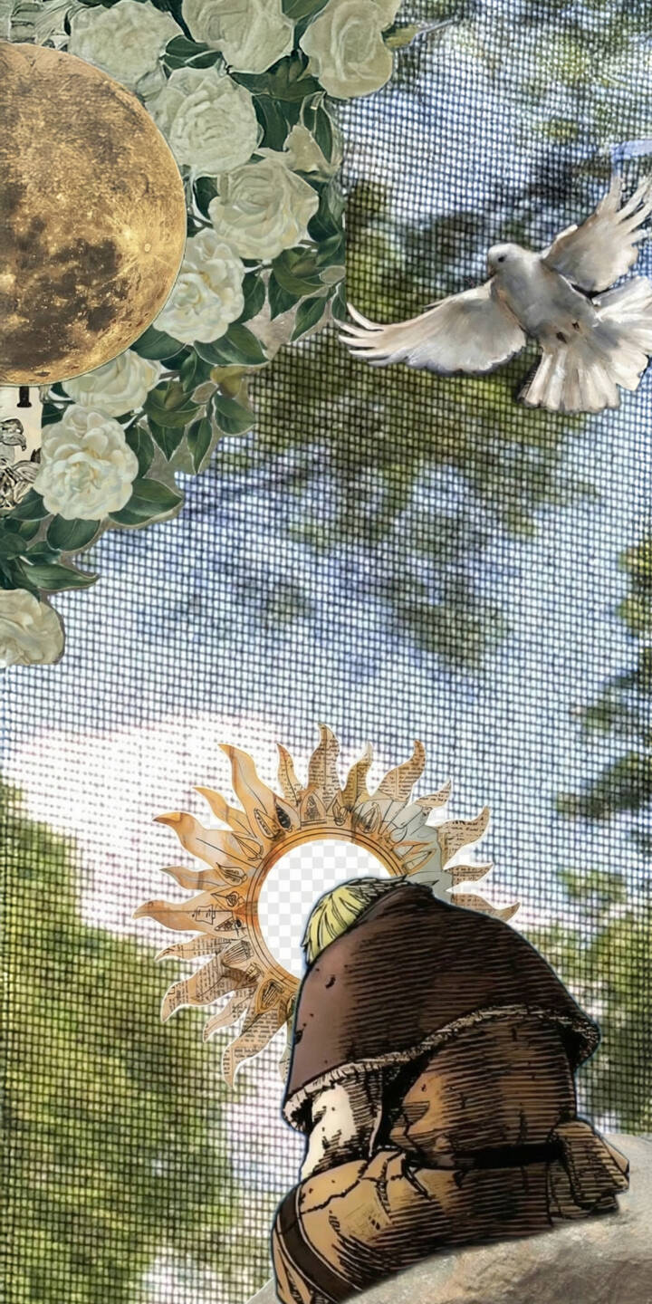 Immerse your iPhone with this stunning 4K wallpaper featuring a mystic hooded figure gazing out through a screen, adorned with a radiant sun halo and framed by a serene moon, delicate white roses, and a graceful flying dove. This captivating high-resolution wallpaper is perfect for bringing a touch of ethereal beauty to your device. | art collage moon iphone mobile dove roses 4k wallpaper hd wallpaper ethereal mystic hooded figure sun halo Immerse your iPhone with this stunning 4K wallpaper featuring a mystic hooded figure gazing out through a screen, adorned with a radiant sun halo and framed by a serene moon, delicate white roses, and a graceful flying dove. This captivating high-resolution wallpaper is perfect for bringing a touch of ethereal beauty to your device.
