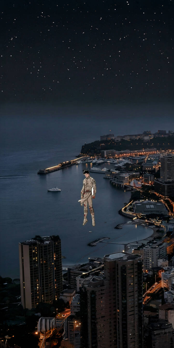 Elevate your iPhone with this mesmerizing Eren Yeager 4K wallpaper, showcasing the iconic character floating above a beautifully illuminated coastal city at night. This stunning wallpaper perfectly captures Eren against a backdrop of twinkling stars, towering city lights, and a serene bay. | anime manga iphone stars floating mobile attack on titan 4k wallpaper hd wallpaper aot eren yeager night city Elevate your iPhone with this mesmerizing Eren Yeager 4K wallpaper, showcasing the iconic character floating above a beautifully illuminated coastal city at night. This stunning wallpaper perfectly captures Eren against a backdrop of twinkling stars, towering city lights, and a serene bay.