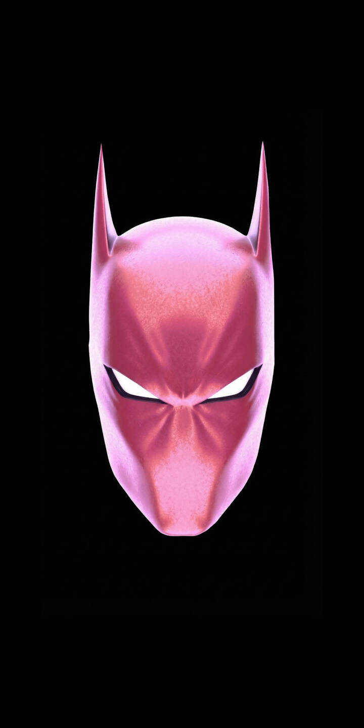 Enhance your iPhone with this stunning Pink Batman Mask 4K wallpaper, featuring a vibrant magenta cowl, piercing white eyes, and distinct pointed ears against a stark black background. This high-resolution wallpaper is perfect for adding a touch of superhero style to your mobile device. | dark superhero batman mask iphone minimalist mobile magenta 4k wallpaper hd wallpaper dc comics pink batman mask Enhance your iPhone with this stunning Pink Batman Mask 4K wallpaper, featuring a vibrant magenta cowl, piercing white eyes, and distinct pointed ears against a stark black background. This high-resolution wallpaper is perfect for adding a touch of superhero style to your mobile device.