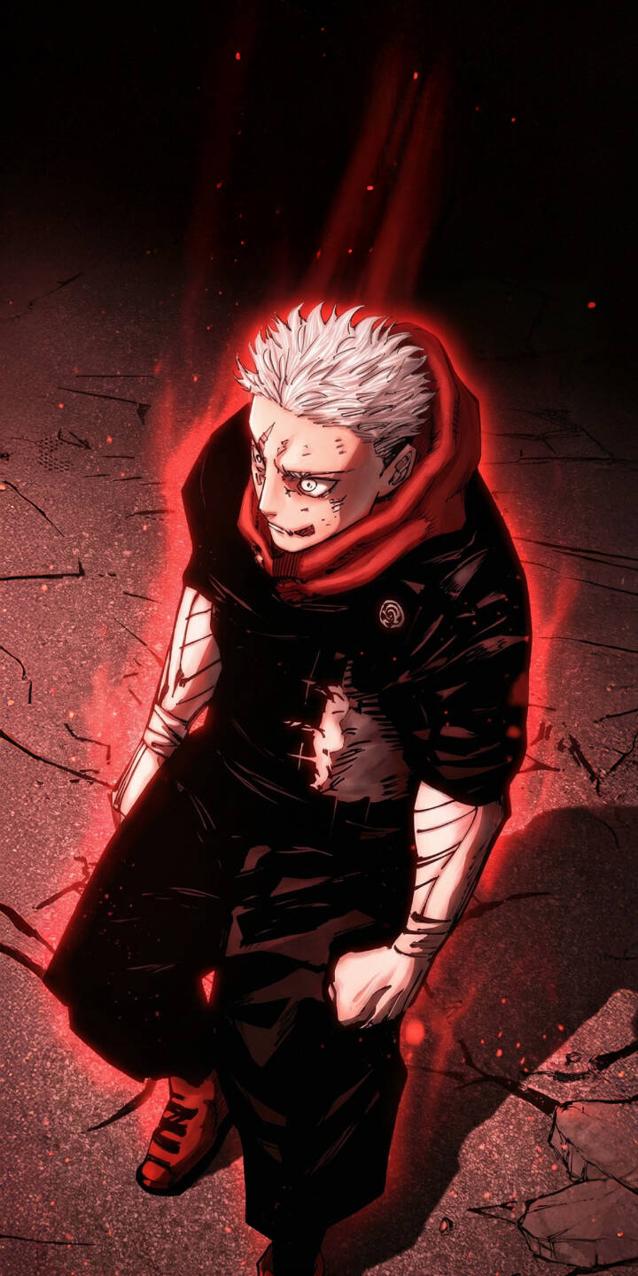 Elevate your iPhone with this stunning Sukuna Yuji Itadori 4K wallpaper, capturing his intense expression, stark white hair, and the powerful red aura surrounding him against a dark, cracked backdrop. This dynamic wallpaper is perfect for fans seeking a compelling visual. | dark anime manga iphone sukuna mobile 4k wallpaper hd wallpaper red aura jujutsu kaisen jjk yuji itadori Elevate your iPhone with this stunning Sukuna Yuji Itadori 4K wallpaper, capturing his intense expression, stark white hair, and the powerful red aura surrounding him against a dark, cracked backdrop. This dynamic wallpaper is perfect for fans seeking a compelling visual.