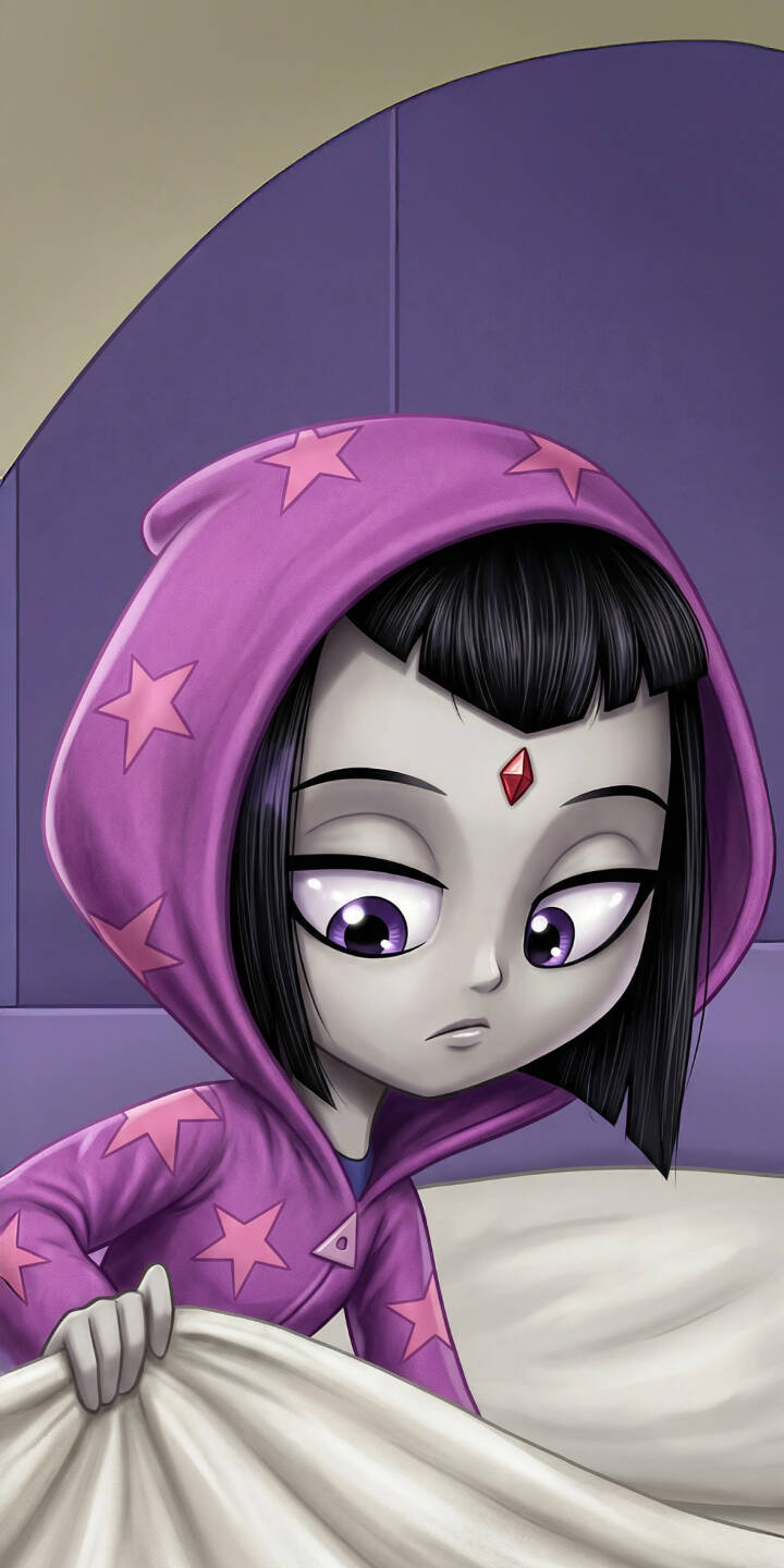 Enhance your iPhone screen with this captivating Raven 4K wallpaper, featuring the iconic Teen Titan in her cozy pink star-patterned hoodie with her signature red gem and expressive purple eyes. This stunning wallpaper perfectly captures Raven's moody charm, making it an ideal choice for fans seeking a unique and high-resolution mobile background. | cartoon superhero cute iphone teen titans mobile 4k wallpaper hd wallpaper character art pink hoodie dc comics raven Enhance your iPhone screen with this captivating Raven 4K wallpaper, featuring the iconic Teen Titan in her cozy pink star-patterned hoodie with her signature red gem and expressive purple eyes. This stunning wallpaper perfectly captures Raven's moody charm, making it an ideal choice for fans seeking a unique and high-resolution mobile background.