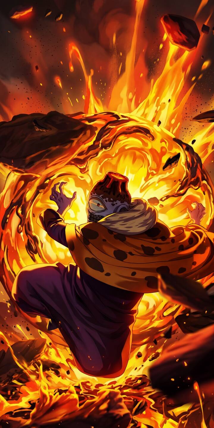 Elevate your iPhone with this intense Jogo jujutsu kaisen Volcano Head 4K wallpaper, featuring a formidable character engulfed in an explosive burst of fiery lava and flying molten rocks. This dynamic wallpaper brings a powerful, vibrant scene directly to your device screen. | monster fire explosion anime iphone lava mobile 4k wallpaper hd wallpaper jogo volcano head fantasy art jujutsu kaisen 0 jujutsu tech jujutsu kaisen 3 jujutsu kaisen jujutsu sorcerer jujutsu kaisen anime wallpaper molten rocks Elevate your iPhone with this intense Jogo jujutsu kaisen Volcano Head 4K wallpaper, featuring a formidable character engulfed in an explosive burst of fiery lava and flying molten rocks. This dynamic wallpaper brings a powerful, vibrant scene directly to your device screen.