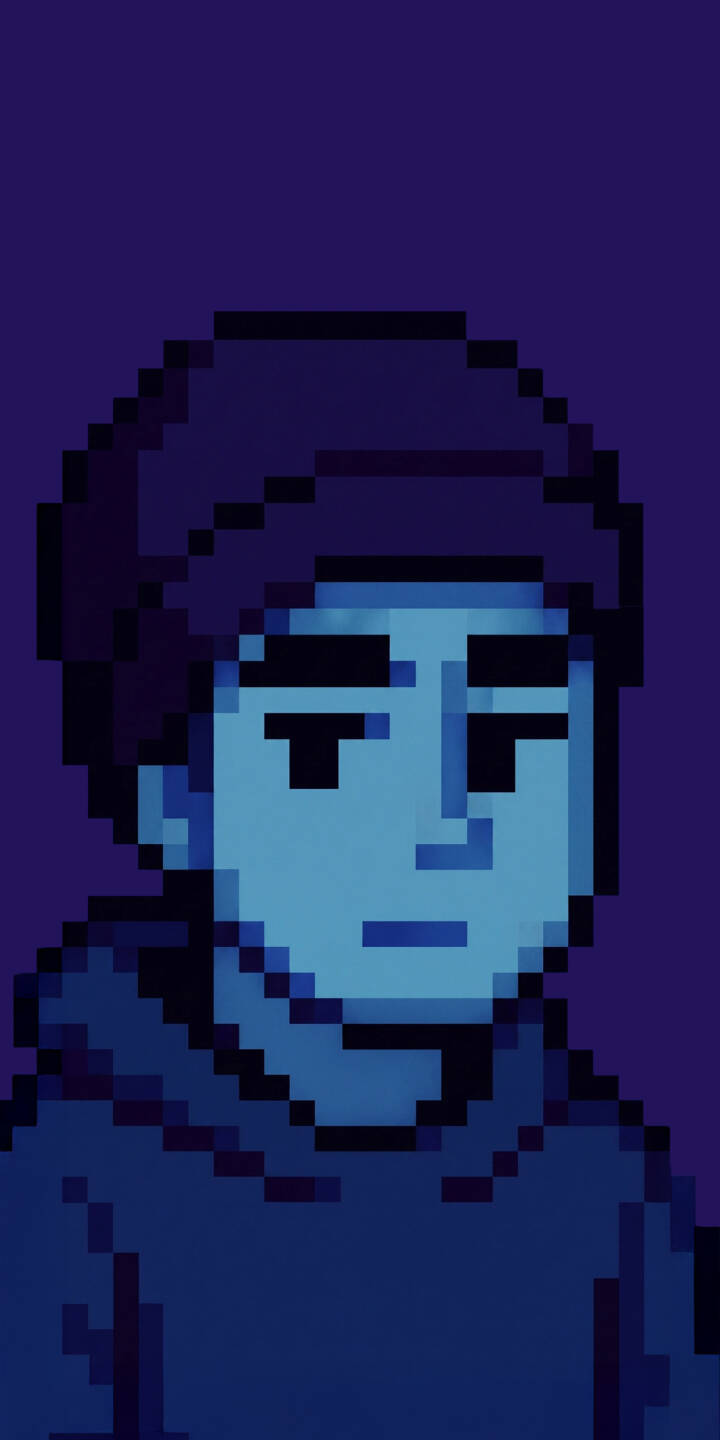 Dominating hues of cool blue and deep purple paint this pixelated portrayal of the Pixel Art Guy, featuring his iconic beanie and hoodie, making for a uniquely stylish 4K wallpaper. This contemplative visual is perfect as an iPhone wallpaper, bringing a nostalgic digital vibe to your screen. | hoodie iphone wallpaper mobile pixel art blue aesthetic digital art 4k wallpaper hd wallpaper beanie retro style pixel art guy Dominating hues of cool blue and deep purple paint this pixelated portrayal of the Pixel Art Guy, featuring his iconic beanie and hoodie, making for a uniquely stylish 4K wallpaper. This contemplative visual is perfect as an iPhone wallpaper, bringing a nostalgic digital vibe to your screen.