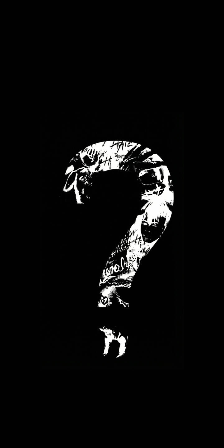 An enigmatic white question mark, filled with gritty abstract textures and shadowed faces, stands starkly against a deep black background in this compelling 4K wallpaper. This powerful XXXTentacion aesthetic wallpaper is ideal for personalizing your iPhone with a unique, dark design. | dark xxxtentacion iphone abstract wallpaper mobile 4k wallpaper hd wallpaper monochrome jahseh onfroy bad vibes forever An enigmatic white question mark, filled with gritty abstract textures and shadowed faces, stands starkly against a deep black background in this compelling 4K wallpaper. This powerful XXXTentacion aesthetic wallpaper is ideal for personalizing your iPhone with a unique, dark design.