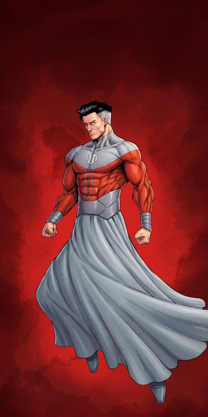 A striking crimson backdrop frames Omni-Man in his unique red and grey armored suit, his face set with a formidable expression in this exceptional 4K wallpaper. This powerful superhero wallpaper is perfect for any iPhone, showcasing the iconic character in a distinct new look. | superhero iphone wallpaper invincible mobile comic art 4k wallpaper hd wallpaper red background omni-man nolan grayson alternate costume A striking crimson backdrop frames Omni-Man in his unique red and grey armored suit, his face set with a formidable expression in this exceptional 4K wallpaper. This powerful superhero wallpaper is perfect for any iPhone, showcasing the iconic character in a distinct new look.