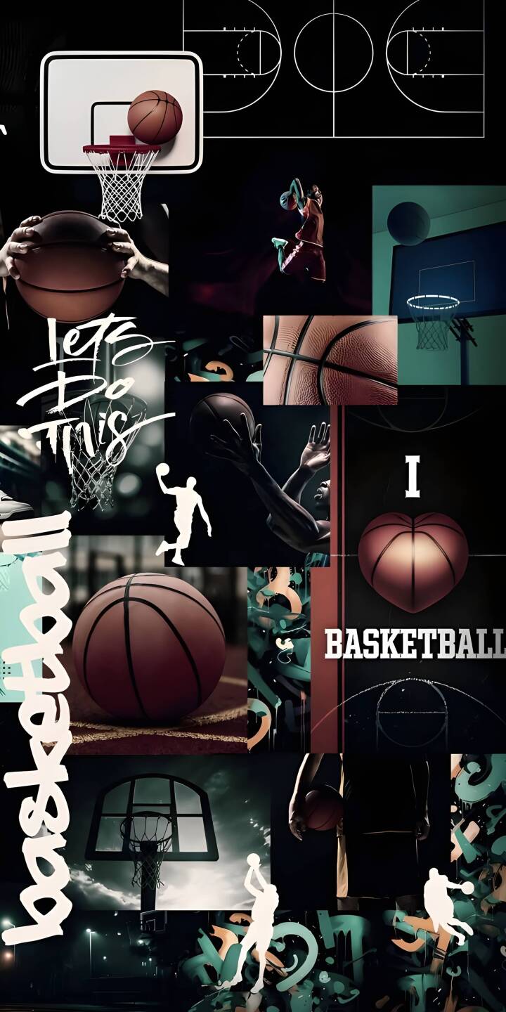 Teal graffiti-inspired swirls and iconic basketball elements form a striking collage in this energetic 4K wallpaper. This dynamic sports wallpaper is perfect for showcasing your passion on an iPhone. | basketball sports aesthetic collage iphone wallpaper graffiti mobile 4k wallpaper hd wallpaper hoops basketball art Teal graffiti-inspired swirls and iconic basketball elements form a striking collage in this energetic 4K wallpaper. This dynamic sports wallpaper is perfect for showcasing your passion on an iPhone.