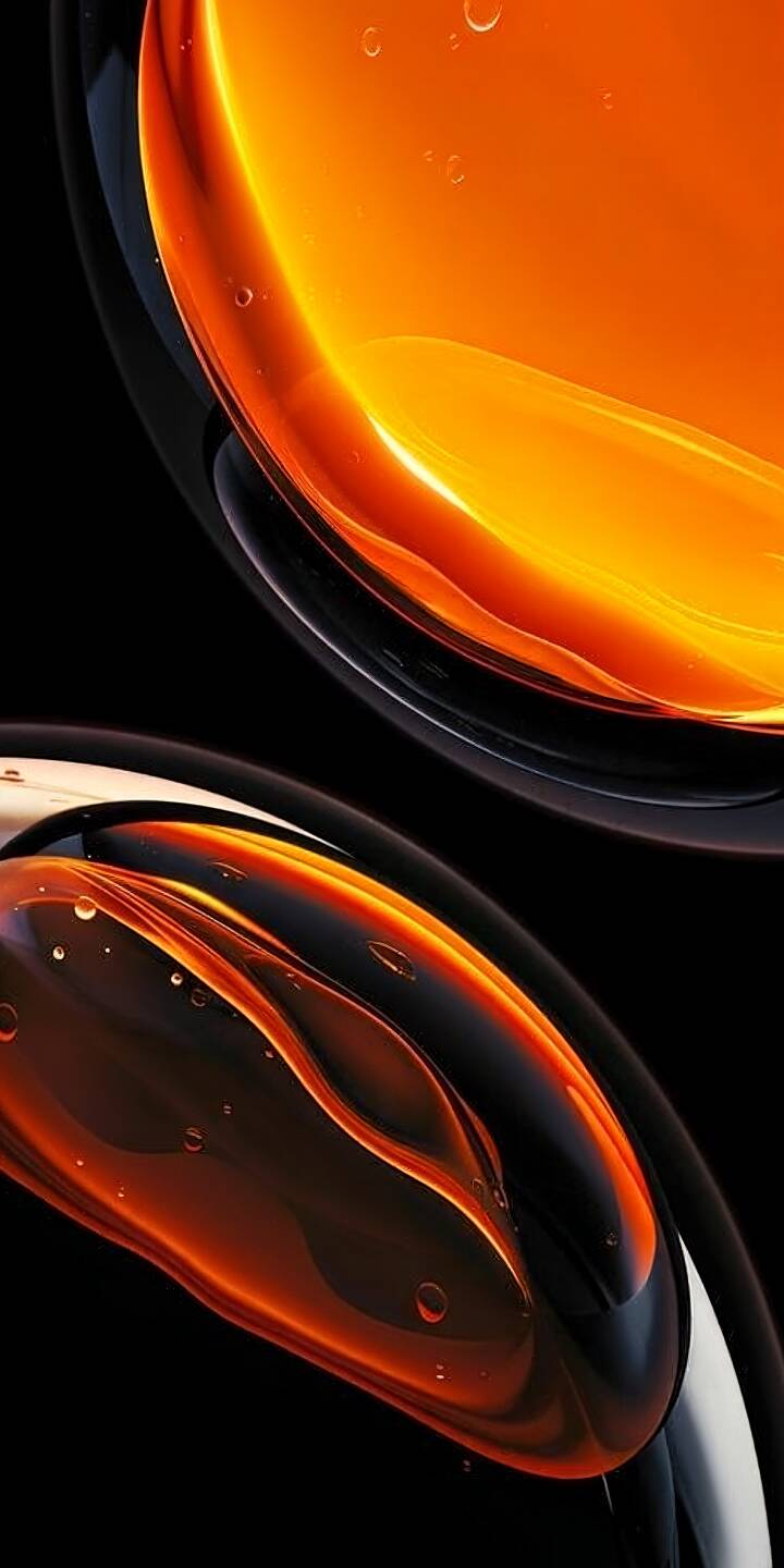 Glowing orange liquid shapes with subtle droplets create a mesmerizing scene, offering a vibrant 4K wallpaper for your iPhone display. This abstract wallpaper masterfully blends rich amber tones and deep black for a striking visual. | orange liquid glow iphone abstract wallpaper modern mobile fluid 4k wallpaper hd wallpaper dark aesthetic Glowing orange liquid shapes with subtle droplets create a mesmerizing scene, offering a vibrant 4K wallpaper for your iPhone display. This abstract wallpaper masterfully blends rich amber tones and deep black for a striking visual.