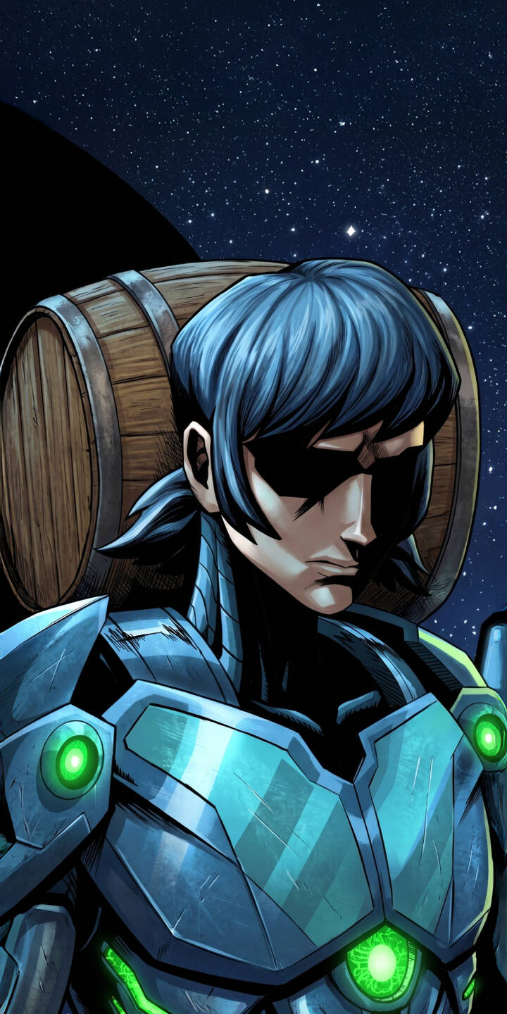Glowing green energy accents on the sleek blue armor highlight the mysterious, masked figure in this striking 4K wallpaper, set against a backdrop of a starlit night — an essential iPhone wallpaper for sci-fi enthusiasts. | iphone wallpaper futuristic starry night mobile comic art 4k wallpaper hd wallpaper sci-fi green glow blue armor armored character Glowing green energy accents on the sleek blue armor highlight the mysterious, masked figure in this striking 4K wallpaper, set against a backdrop of a starlit night — an essential iPhone wallpaper for sci-fi enthusiasts.