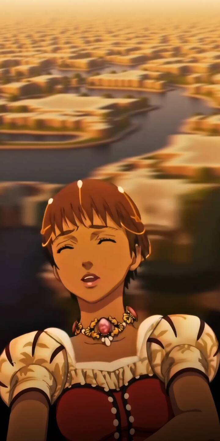 A serene anime girl, adorned with an elaborate jewel necklace and puffed sleeves, looks calmly over a blurry golden cityscape in this captivating 4K wallpaper. This dreamlike wallpaper is perfect for personalizing your iPhone with a peaceful aesthetic. | aesthetic iphone fantasy wallpaper anime girl mobile elegant 4k wallpaper hd wallpaper serene jewel necklace golden city A serene anime girl, adorned with an elaborate jewel necklace and puffed sleeves, looks calmly over a blurry golden cityscape in this captivating 4K wallpaper. This dreamlike wallpaper is perfect for personalizing your iPhone with a peaceful aesthetic.