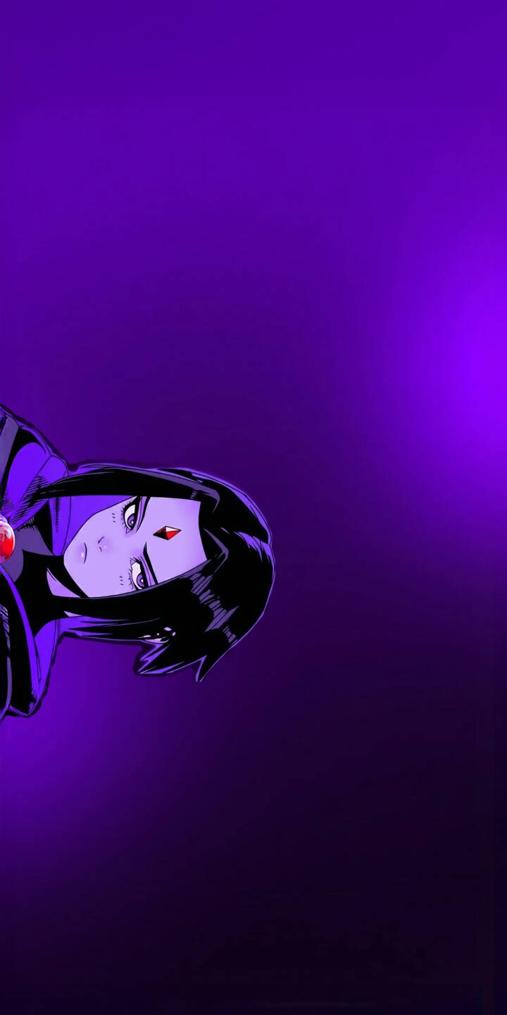 Raven's tranquil gaze and iconic red forehead gem stand out against a deep violet background. This stunning 4K wallpaper offers a mystical aesthetic, making it a perfect mobile wallpaper for iPhone users. | aesthetic purple violet iphone wallpaper teen titans mobile comic art 4k wallpaper hd wallpaper dc comics raven Raven's tranquil gaze and iconic red forehead gem stand out against a deep violet background. This stunning 4K wallpaper offers a mystical aesthetic, making it a perfect mobile wallpaper for iPhone users.