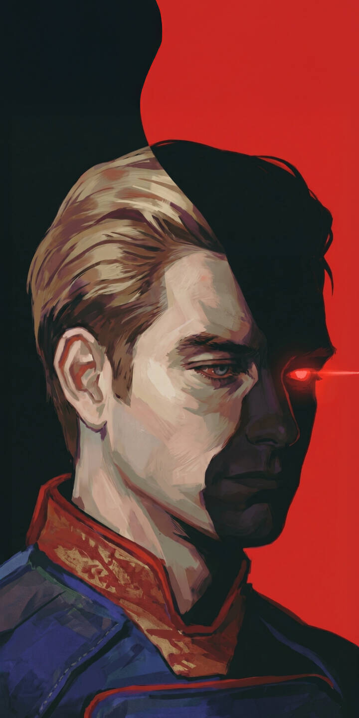 Homelander's glowing red laser eye pierces through the deep shadow engulfing half his face, set against a striking red background in this intense 4K wallpaper. This captivating Homelander wallpaper is perfect for personalizing your iPhone with the ruthless supe's powerful gaze. | the boys dark homelander iphone wallpaper mobile comic art 4k wallpaper hd wallpaper red background laser eyes supe Homelander's glowing red laser eye pierces through the deep shadow engulfing half his face, set against a striking red background in this intense 4K wallpaper. This captivating Homelander wallpaper is perfect for personalizing your iPhone with the ruthless supe's powerful gaze.