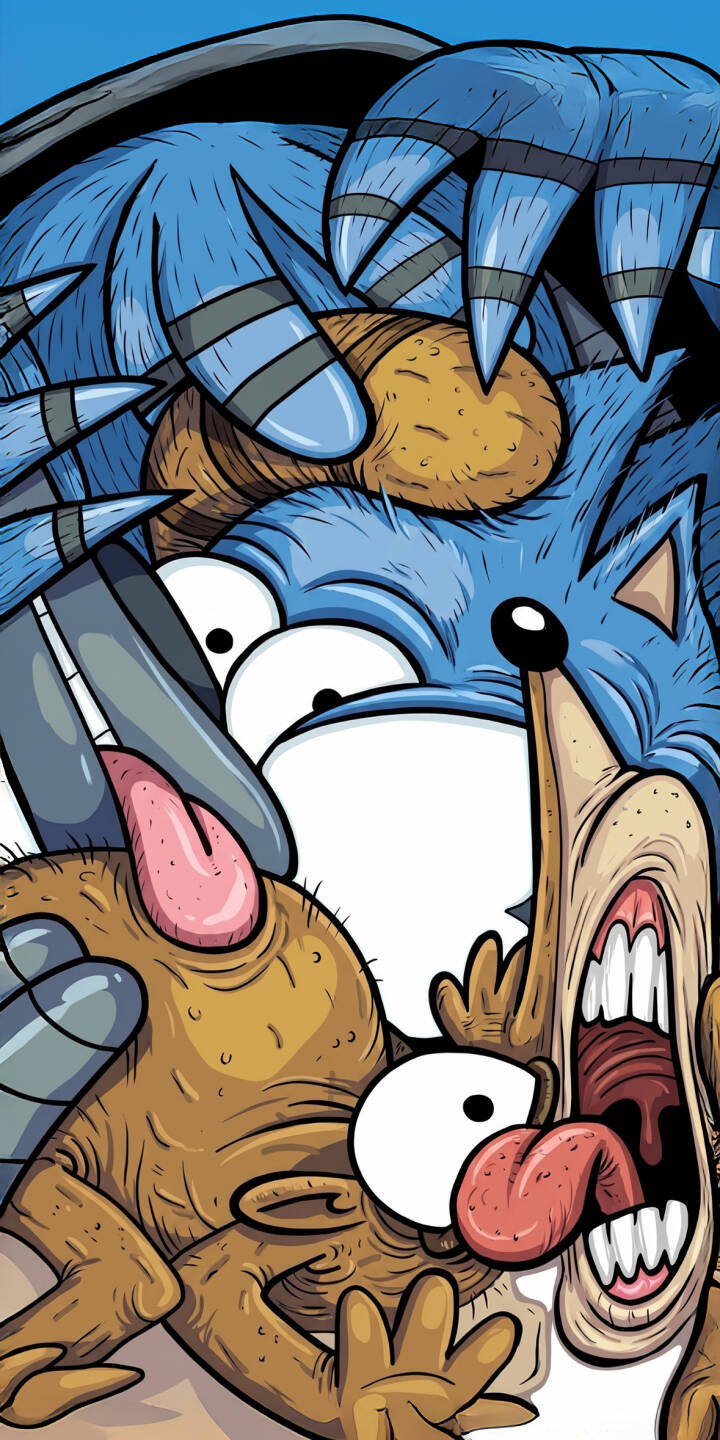 The exaggerated, wide-eyed expressions of Mordecai and Rigby create a hilarious tangle of blue and brown fur in this chaotic 4K wallpaper. This goofy wallpaper for iPhone perfectly captures the show's unique energy. | cartoon funny iphone wallpaper animation goofy mobile rigby mordecai regular show 4k wallpaper hd wallpaper The exaggerated, wide-eyed expressions of Mordecai and Rigby create a hilarious tangle of blue and brown fur in this chaotic 4K wallpaper. This goofy wallpaper for iPhone perfectly captures the show's unique energy.