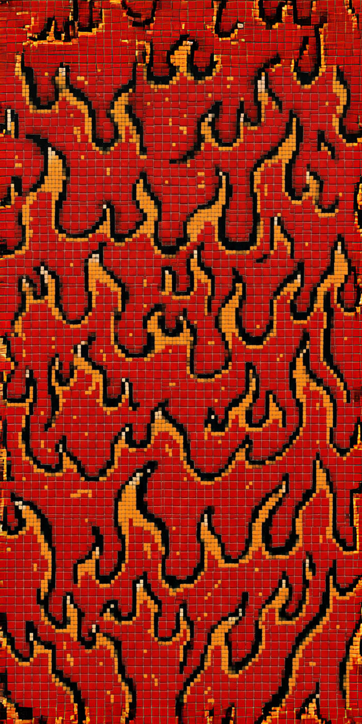 Vibrant red and orange pixel flames, outlined in crisp black, create a dynamic and fiery 4K wallpaper design perfect for any iPhone. This unique abstract wallpaper brings a touch of digital heat to your mobile screen. | aesthetic orange red fire iphone abstract wallpaper mobile flames pixel art 4k wallpaper hd wallpaper Vibrant red and orange pixel flames, outlined in crisp black, create a dynamic and fiery 4K wallpaper design perfect for any iPhone. This unique abstract wallpaper brings a touch of digital heat to your mobile screen.