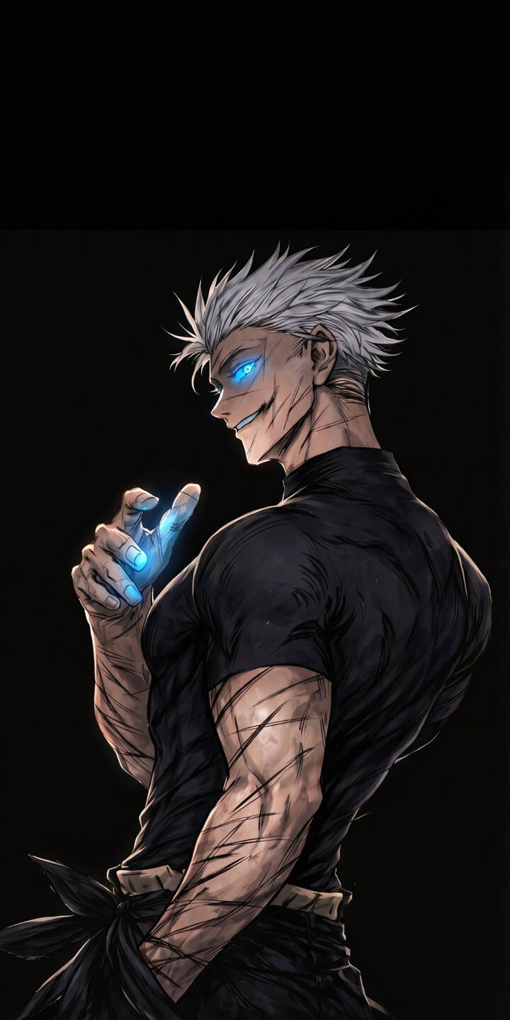 Intense glowing blue eyes pierce through the darkness as a smirking Gojo Satoru displays his cursed technique, making this a striking 4K wallpaper for iPhone. This epic wallpaper perfectly captures his intimidating presence. | dark anime iphone wallpaper gojo blue eyes mobile glowing 4k wallpaper hd wallpaper jujutsu kaisen satoru gojo Intense glowing blue eyes pierce through the darkness as a smirking Gojo Satoru displays his cursed technique, making this a striking 4K wallpaper for iPhone. This epic wallpaper perfectly captures his intimidating presence.