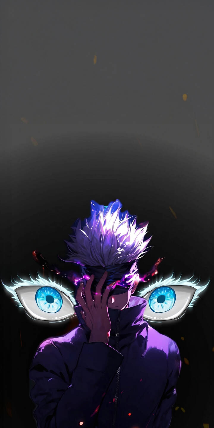 Glowing blue Six Eyes powerfully emanate purple energy around Satoru Gojo's blindfolded face in this striking 4K wallpaper. This intense anime wallpaper, perfect for iPhone, captures the formidable sorcerer with vivid detail. | aesthetic purple anime iphone wallpaper gojo mobile 4k wallpaper hd wallpaper jujutsu kaisen satoru gojo six eyes Glowing blue Six Eyes powerfully emanate purple energy around Satoru Gojo's blindfolded face in this striking 4K wallpaper. This intense anime wallpaper, perfect for iPhone, captures the formidable sorcerer with vivid detail.