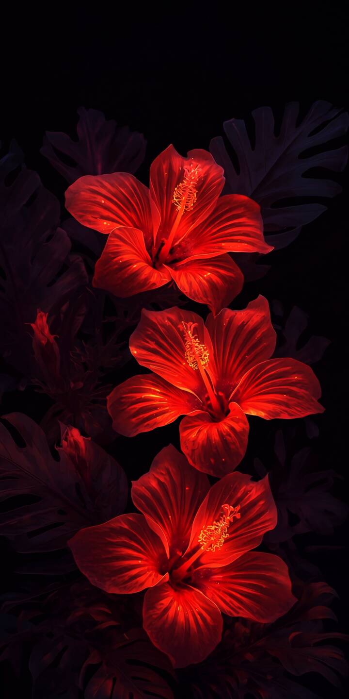 Luminous red hibiscus petals radiate warmth against a deep, shadowed background in this striking 4K floral wallpaper, making it a captivating wallpaper for iPhone users. The glowing stamens and subtle dark foliage create a dramatic and elegant display. | flowers dark red iphone nature wallpaper mobile glowing floral 4k wallpaper hd wallpaper hibiscus Luminous red hibiscus petals radiate warmth against a deep, shadowed background in this striking 4K floral wallpaper, making it a captivating wallpaper for iPhone users. The glowing stamens and subtle dark foliage create a dramatic and elegant display.