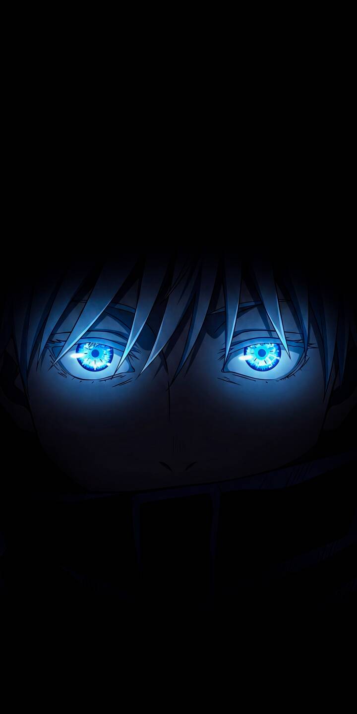 The piercing, luminous blue of Satoru Gojo's eyes glows intensely against the dark background in this stunning 4K wallpaper, making it a perfect aesthetic wallpaper for iPhone users. This Jujutsu Kaisen wallpaper captures his iconic look with great detail. | blue anime iphone wallpaper gojo mobile 4k wallpaper hd wallpaper dark aesthetic glowing eyes jujutsu kaisen satoru gojo The piercing, luminous blue of Satoru Gojo's eyes glows intensely against the dark background in this stunning 4K wallpaper, making it a perfect aesthetic wallpaper for iPhone users. This Jujutsu Kaisen wallpaper captures his iconic look with great detail.