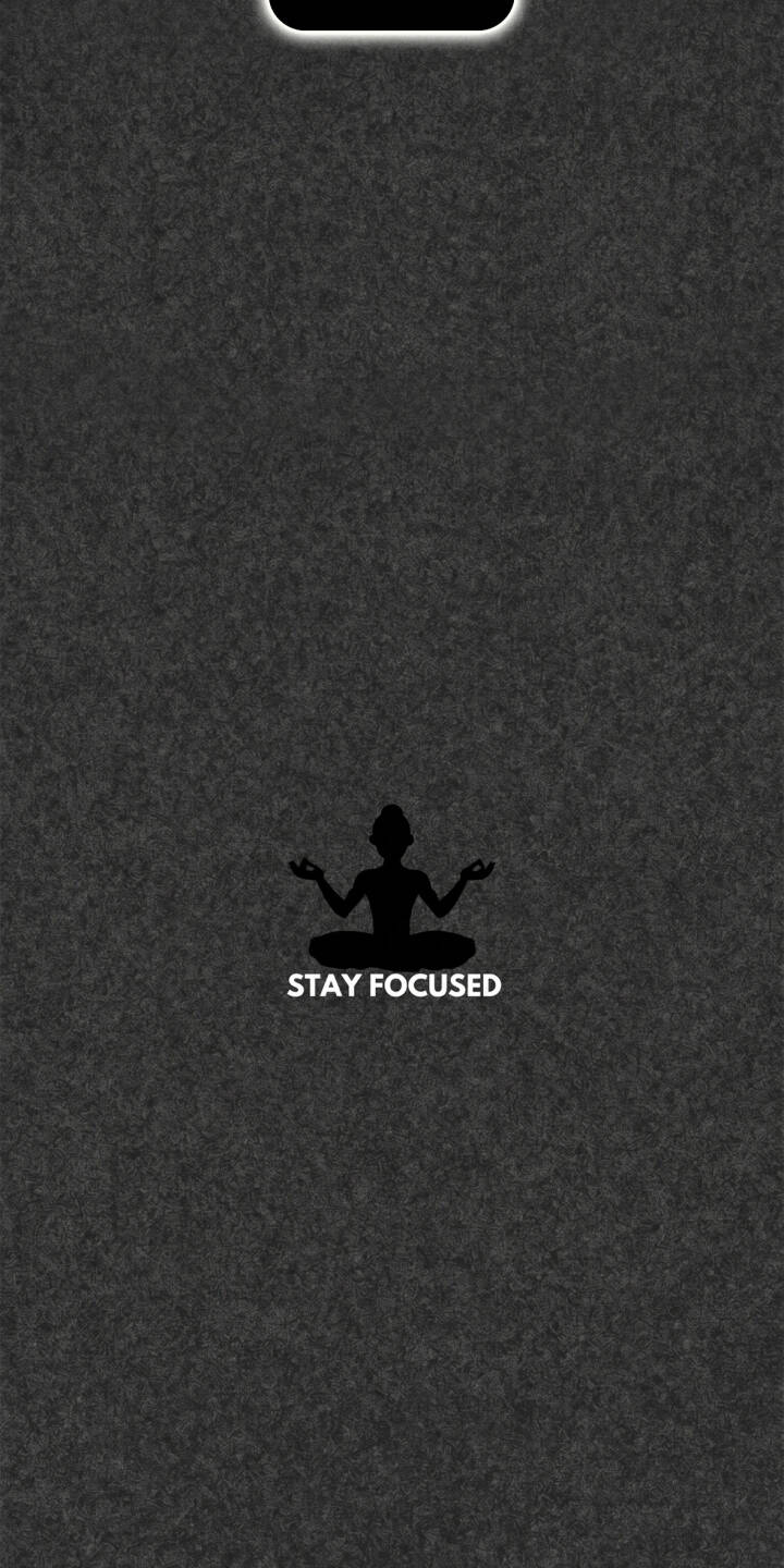 A serene black silhouette of a person in a meditating lotus pose, paired with the powerful "STAY FOCUSED" quote, graces this minimalist 4K wallpaper "," an ideal wallpaper for your iPhone to promote concentration. | dark quote focus iphone minimalist wallpaper meditation silhouette mobile 4k wallpaper hd wallpaper yoga A serene black silhouette of a person in a meditating lotus pose, paired with the powerful "STAY FOCUSED" quote, graces this minimalist 4K wallpaper "," an ideal wallpaper for your iPhone to promote concentration.
