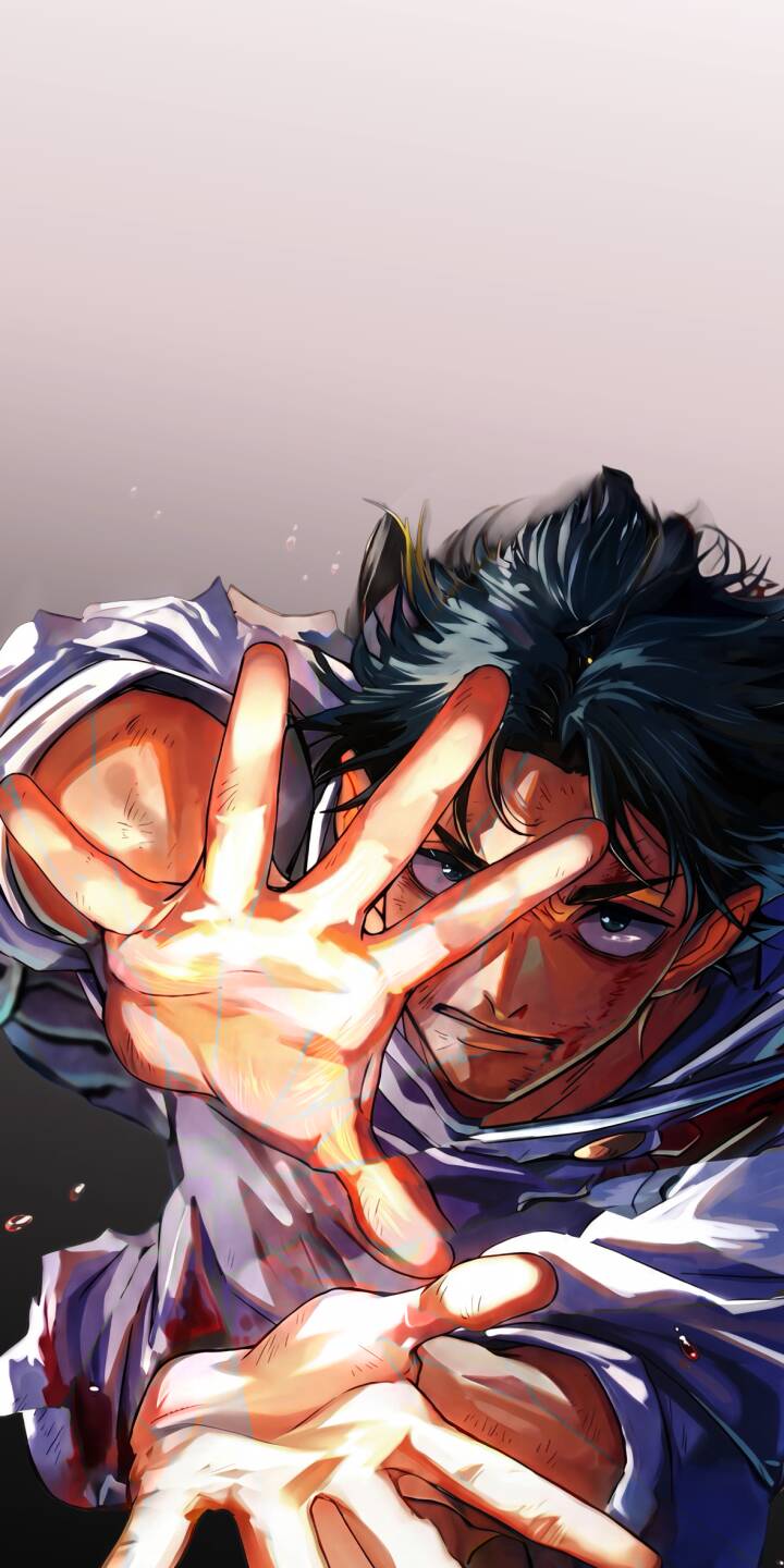 An intense anime character pushes forward with a dramatically outstretched hand in this dynamic 4K wallpaper, featuring his dark hair and a scratched, determined face, perfect for an iPhone wallpaper. | anime manga iphone character fighter wallpaper action mobile 4k wallpaper hd wallpaper intense dramatic An intense anime character pushes forward with a dramatically outstretched hand in this dynamic 4K wallpaper, featuring his dark hair and a scratched, determined face, perfect for an iPhone wallpaper.