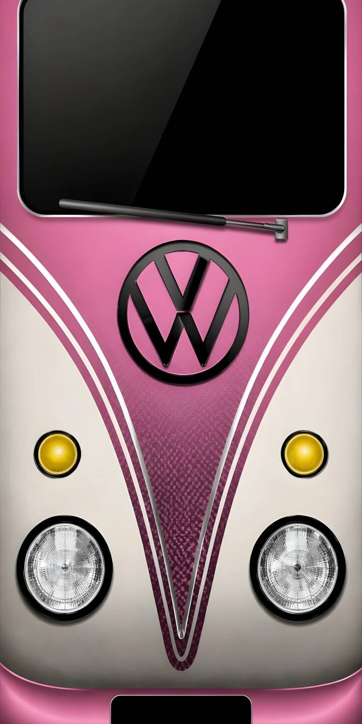 The vibrant pink and white two-tone finish defines this iconic Volkswagen T1 4K wallpaper, featuring its classic black VW logo and gleaming chrome headlights. It's a must-have wallpaper for iPhone users who love retro and stylish vehicle designs. | pink vehicle classic iphone retro wallpaper volkswagen mobile 4k wallpaper hd wallpaper vw kombi The vibrant pink and white two-tone finish defines this iconic Volkswagen T1 4K wallpaper, featuring its classic black VW logo and gleaming chrome headlights. It's a must-have wallpaper for iPhone users who love retro and stylish vehicle designs.