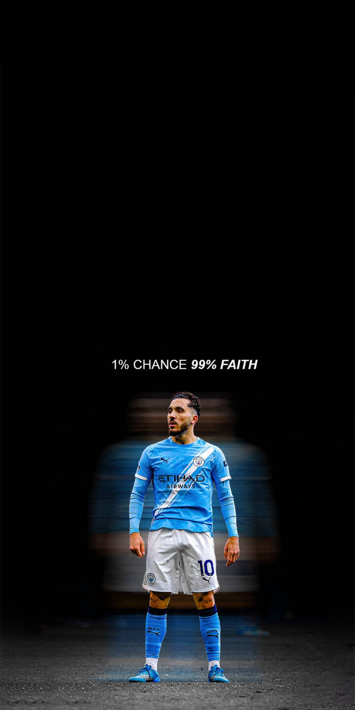 The powerful text "1% CHANCE 99% FAITH" floats above Jack Grealish, who stands determined in his light blue Manchester City number 10 kit, creating an inspiring 4K wallpaper perfect for any iPhone; this high-contrast wallpaper showcases his unwavering focus. | football motivational iphone wallpaper manchester city jack grealish mobile 4k wallpaper hd wallpaper man city inspiration grealish The powerful text "1% CHANCE 99% FAITH" floats above Jack Grealish, who stands determined in his light blue Manchester City number 10 kit, creating an inspiring 4K wallpaper perfect for any iPhone; this high-contrast wallpaper showcases his unwavering focus.