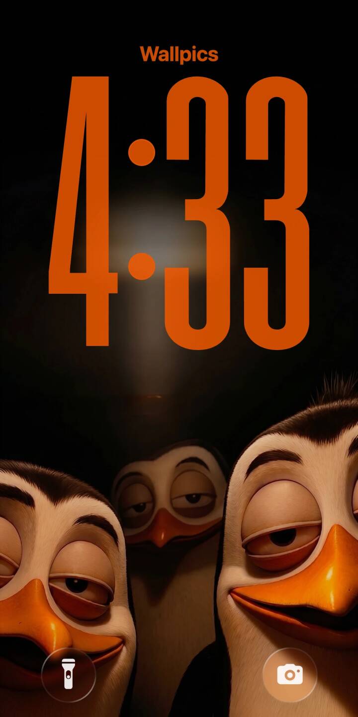 Three Madagascar penguins with their signature relaxed, almost suspicious smiles and vibrant orange beaks gaze forward in this intimate 4K close-up wallpaper, perfect as a playful iPhone wallpaper for fans of the animated movie. | cartoon funny iphone wallpaper penguins madagascar skipper kowalski mobile 4k wallpaper hd wallpaper rico Three Madagascar penguins with their signature relaxed, almost suspicious smiles and vibrant orange beaks gaze forward in this intimate 4K close-up wallpaper, perfect as a playful iPhone wallpaper for fans of the animated movie.